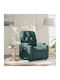 Relax Armchair with Footstool Dark Green 74x86.5x93.5cm