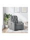 Relax Armchair Massage with Footstool Light Grey 74x86.5x93.5cm