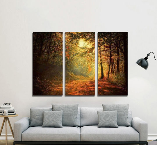 I-gallery Road To Happiness Τρίπτυχος Πίνακας σε Καμβά 60x40cm