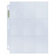 Ultra Pro 9-Pocket Page Silver Card Pages 9-Pocket Standard Size Διάφανη