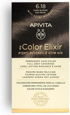 Apivita My Color Elixir Set Vopsea de Păr fără amoniac 6.18 Blonde Dark Chantre Perle 125ml