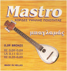 Mastro Σετ Phosphor Bronze Χορδών 9 - 20" για Μπαγλαμάς
