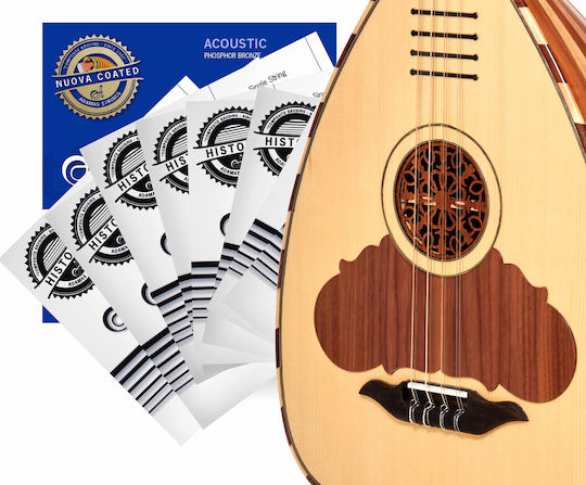 Adamas Set of Phosphor Bronze Strings for Lute Nuova Coated 14 - 30"