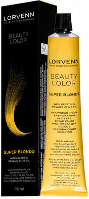 Lorvenn Beauty Color Super Blonds Hair Dye 12.92 Extra Blond Platinum Iridescent 70ml