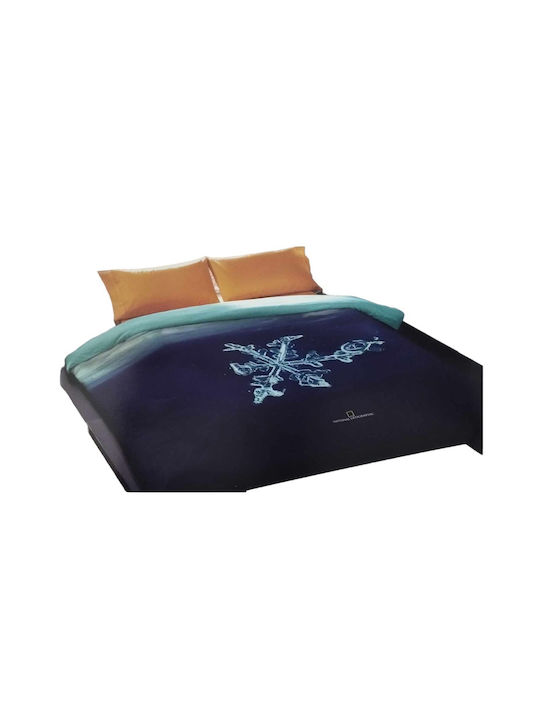 National Geographic Bettbezug-Set Baumwolle Einzelbett mit Kissenbezug 160x200 017 Blue