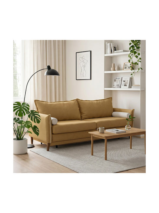 Commodo Τριθέσιος Καναπές Κρεβάτι Camel Beige 2...