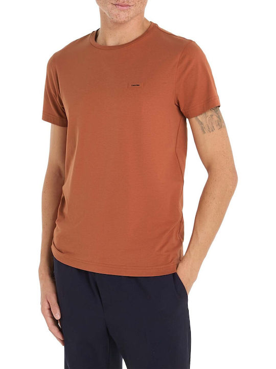 Calvin Klein Men's Short Sleeve Blouse Orange