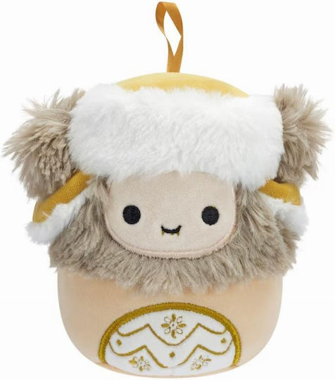 Plüsch Weihnachtsbaumschmuck Weihnachtsmann Stoffartig Ausblenden 10cm Yeti mit Weihnachtsmütze
