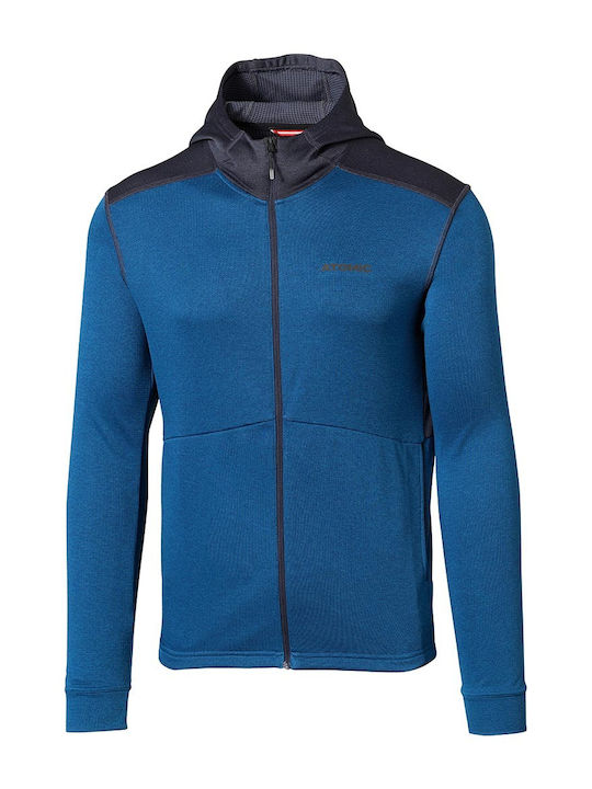 Atomic Men's Hooded Cardigan with Zipper Blue