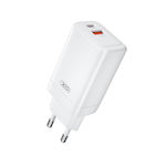 XO Charger Without Cable with USB-A Port and USB-C Port 65W Power Delivery / Quick Charge 4.0 Whites (CE17)