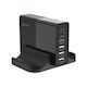 Devia Charging Stand with 4 USB-A Ports and 2 USB-C Ports 80W Power Delivery in Black color (Extreme Speed)