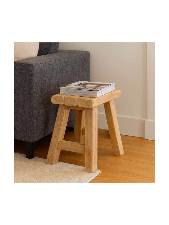 Stool For Living Room Wooden Tribeca Teak wood 42x24x41cm