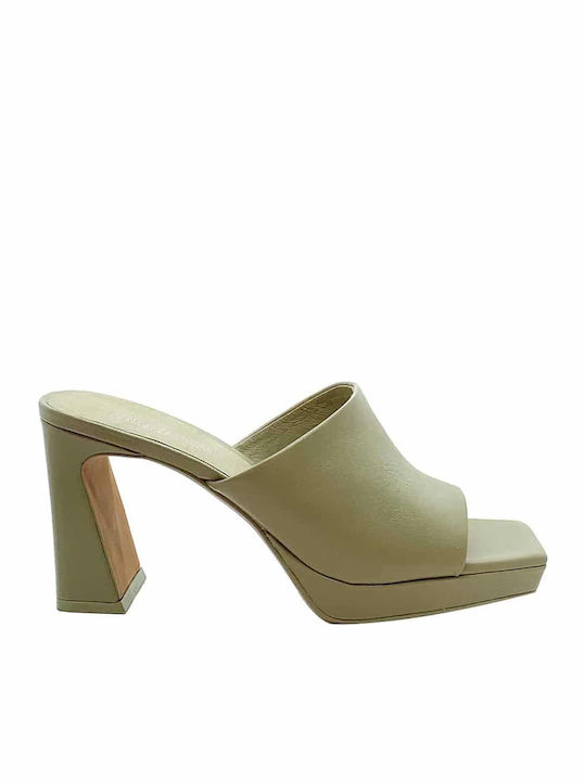 Jeffrey Campbell Caviar Δερμάτινα Mules Πράσινα