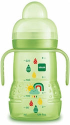 Mam Trainer+ Educational Sippy Cup Silicone with Handles Green Rainbow for 4m+m+ 220ml