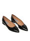 Anatomic Patent Leather Pointy Ballerinas Black
