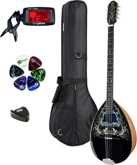 Musicland Bouzouki K1-8a Custom Black - Deluxe Set Handmade 8-String