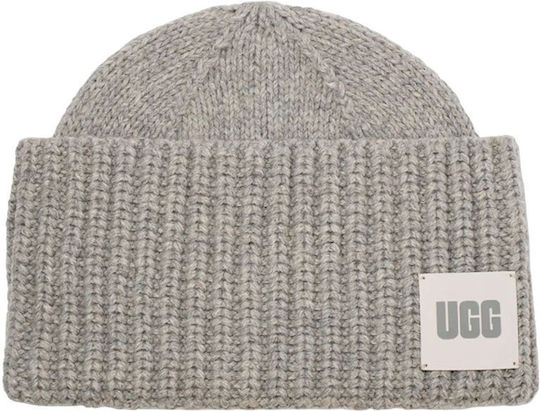 Cuff Beanie Beanie Knitted in Gray color