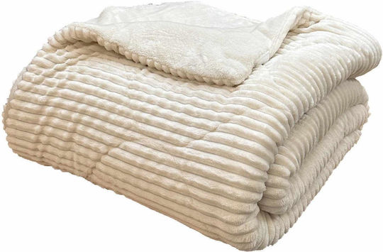 Linea Home Κουβερτοπάπλωμα Μονό 160x210εκ. Εκρού