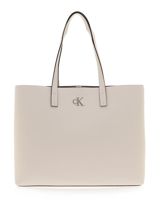 Calvin Klein Damen Tasche Schulter Beige