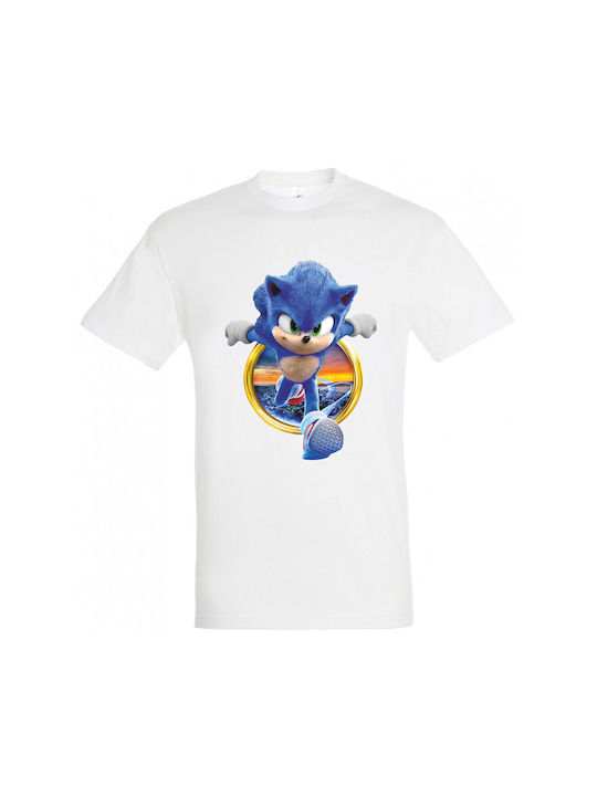 Kids T-shirt White Sonic