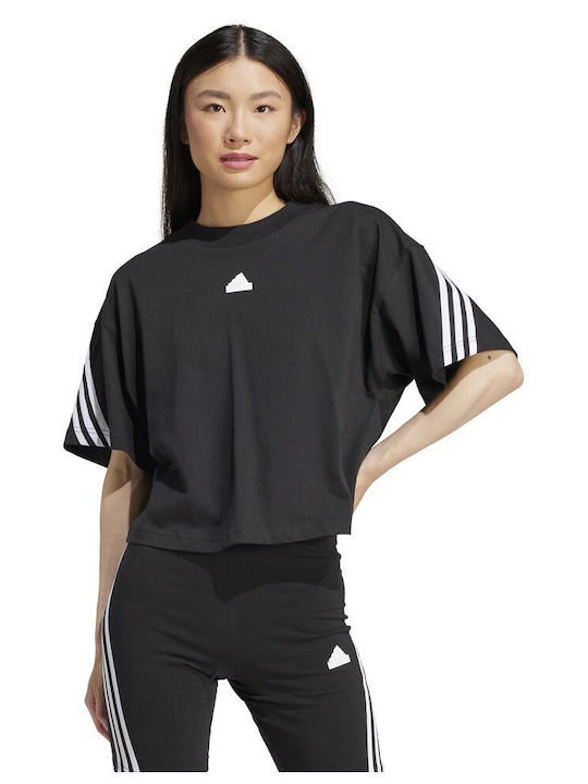 Adidas Future Icons 3-stripes Damen Sport T-Shirt Schwarz