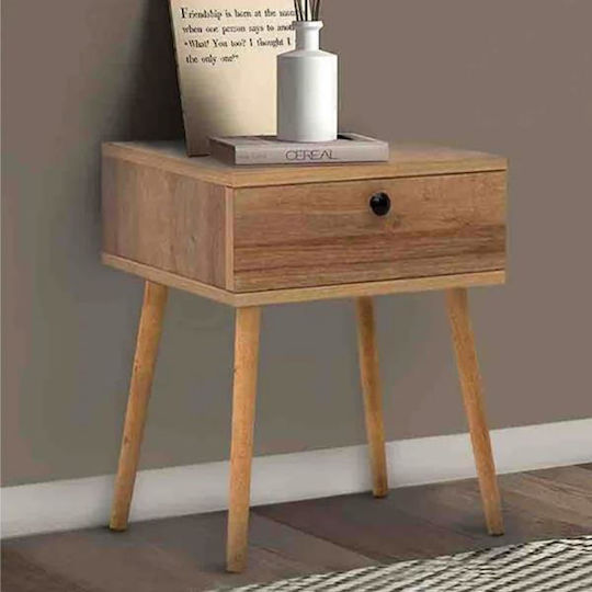 Tribeca Nachttisch Massivholz Beige 40x35x50cm Tribeca Nachttisch Massivholz Beige 40x35x50cm