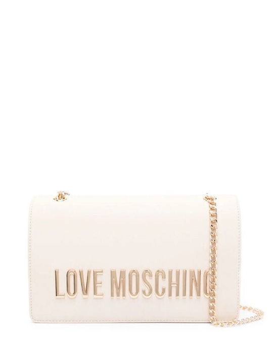 Moschino Γυναικεία Τσάντα Χιαστί Μπεζ