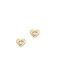 Κατσιγιάννης Kids Earrings Studs Hearts made of Gold 14K