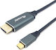 Equip HDMI 2.0 Premium High Speed 4K 60Hz HDR Cable HDMI male - USB-C male 3m Μαύρο