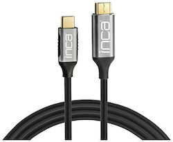 Inca ITCH-02TX HDMI 1.4 HDMI male - USB-C male 2m Μαύρο Inca ITCH-02TX HDMI 1.4 HDMI male - USB-C male 2m Μαύρο