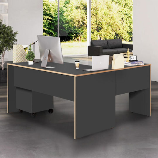 Γωνιακό Επαγγελματικό Γραφείο Rio 160x144x75εκ. Ανθρακί