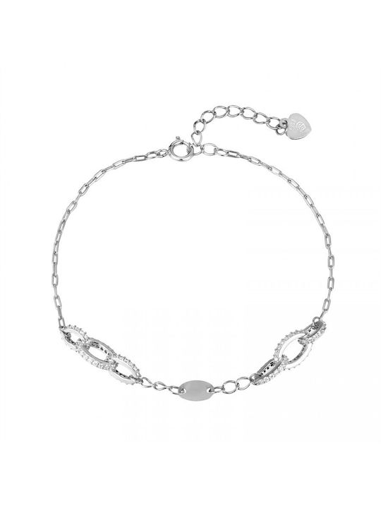 Prince Silvero Bracelet Chain made of Silver with Zircon