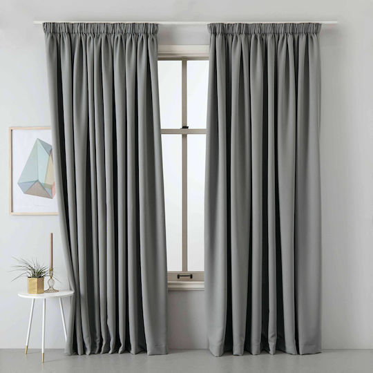 Saray Home Curtain with Pencil Pleat Ke Gray KE794 280x140cm