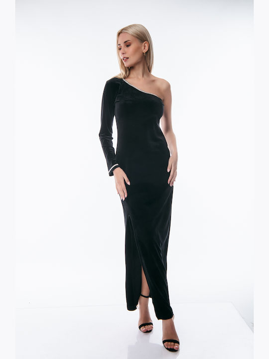 Ecstasy Maxi Rochie de Seară Catifea Black