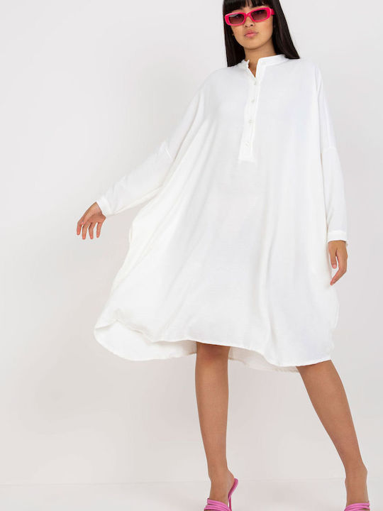 Italy Moda Maxi Hemdkleid Kleid Weiß