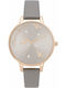 Olivia Burton Γυναικείο Ρολόι 34mm Μπαταρίας με Γκρι Δερμάτινο Λουράκι