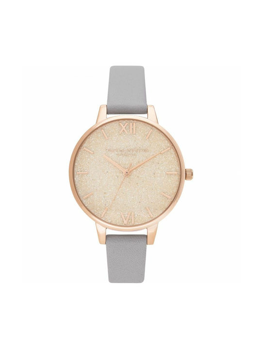 Olivia Burton Uhr mit Beige Lederarmband