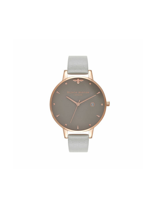 Olivia Burton Watch with Silver Leather Strap