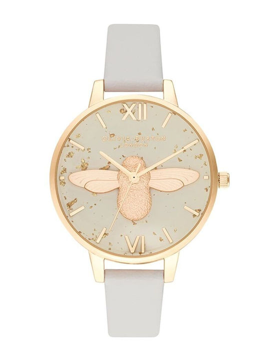 Olivia Burton Women's Watch with Beige Leather Strap