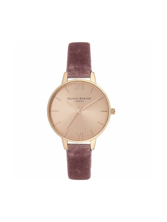 Olivia Burton Uhr mit Rosa Lederarmband