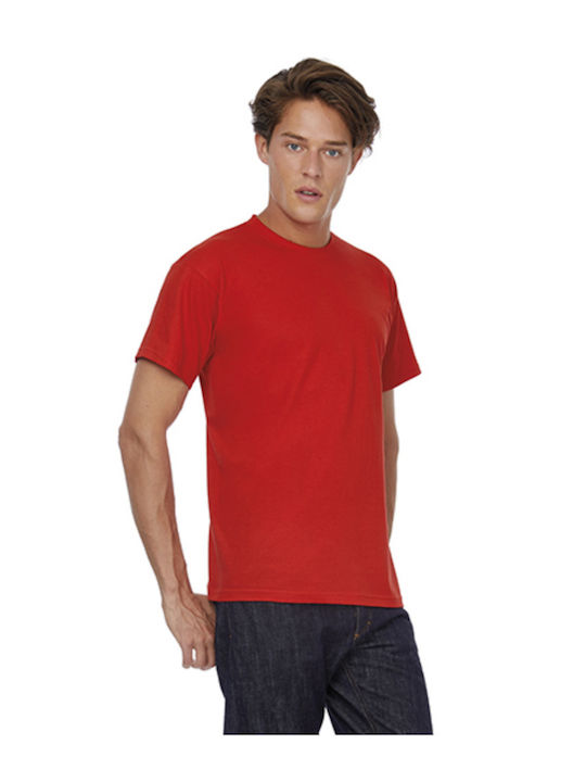 B&C Men's Short Sleeve Blouse RED