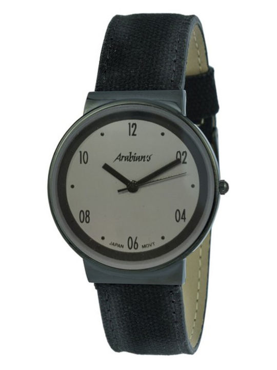 Arabians Damen Uhr mit Schwarz Lederarmband