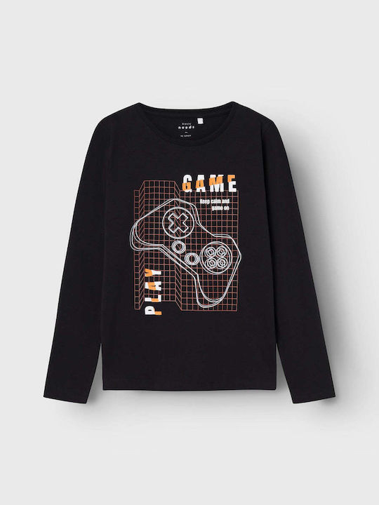 Name It Παιδική Μπλούζα Μακρυμάνικη Μαύρη Play