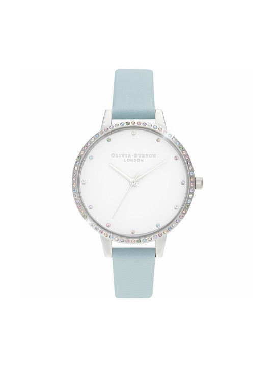 Olivia Burton Watch with Blue Leather Strap