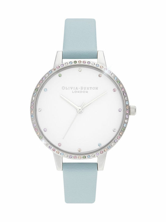 Olivia Burton Ceas de Damă cu Albastru Curea din Piele