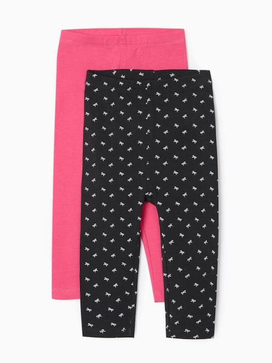 Zippy Set of Kids Long Leggings Black