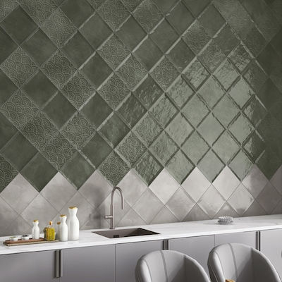 Ravenna Fiord Forest Wall Interior Matte Ceramic Tile 20x20cm White