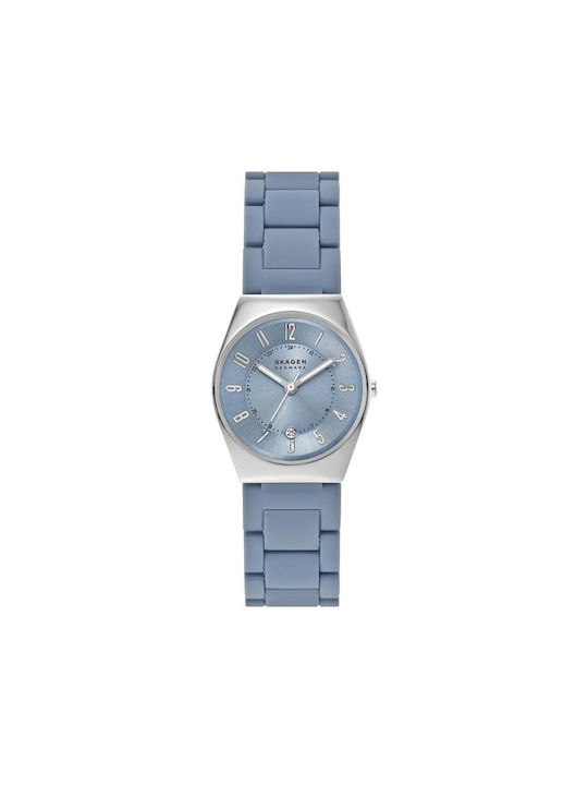 Skagen Uhr mit Blau Metallarmband SKW3032