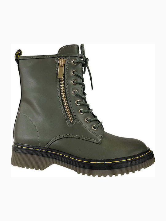 Ustyle Kinderstiefel mit Reißverschluss Khaki