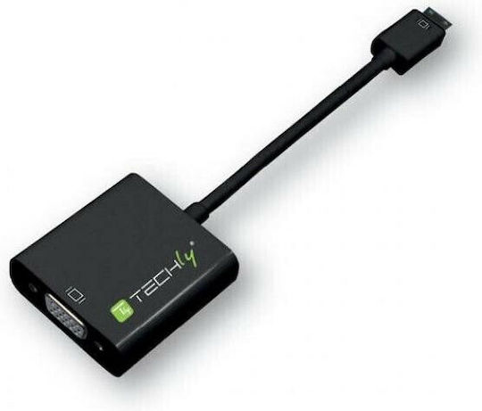 Techly Converter HDMI male to VGA / micro USB 2x female 1pcs IDATA-HDMI-VGA2AU